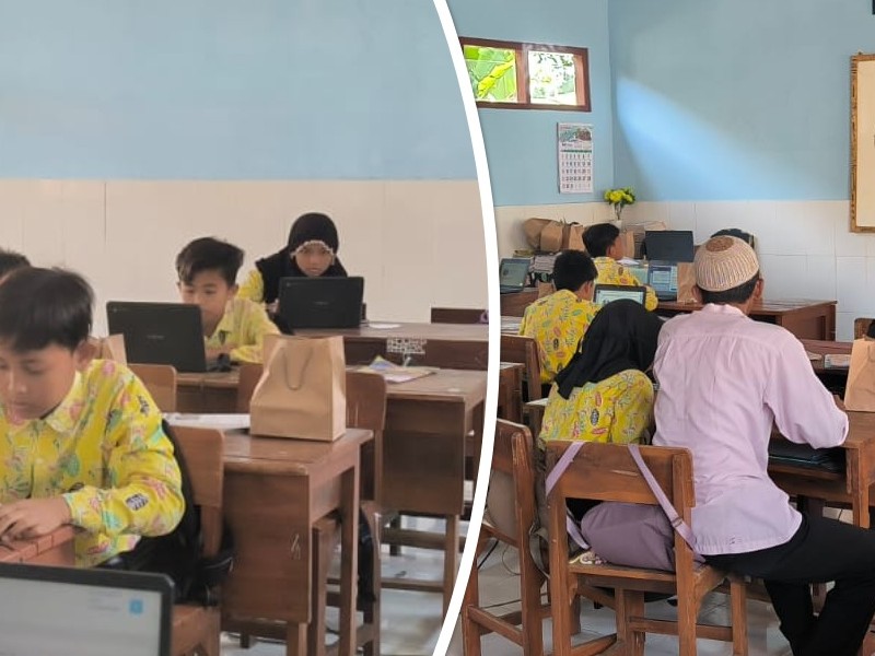 Gladi bersih Tes Kemampuan Akademik (TKA) SD Negeri 1 Gunung Malang