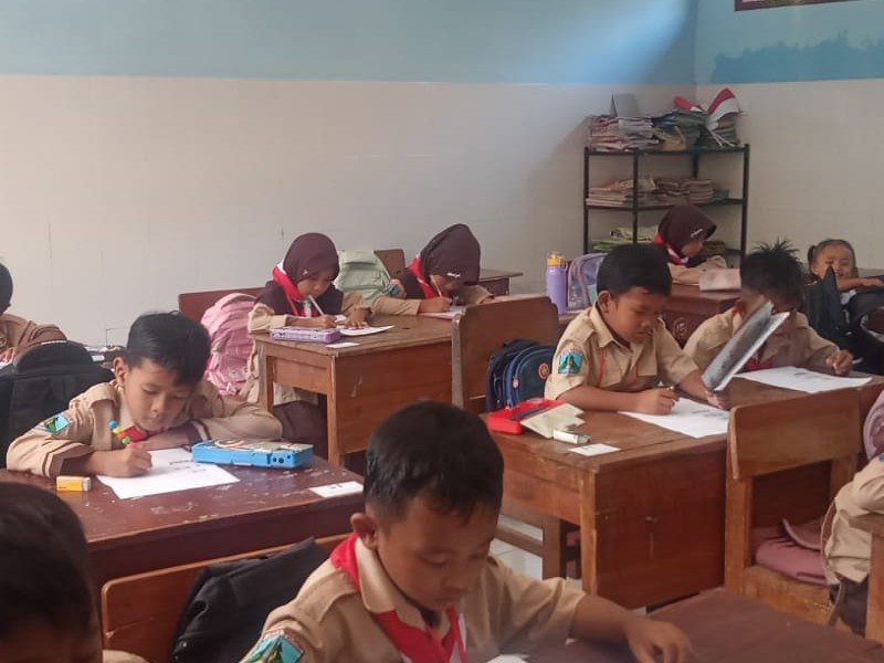 Siswa Kelas 1 Hingga Kelas 5 SDN 1 Gunung Malang Ikuti SAS Semester Genap 2026 dengan Khidmat dan Antusias